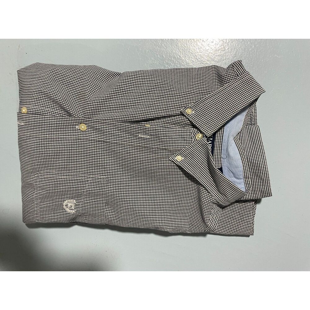 Chaps   easy care XXL  button down  black and white check